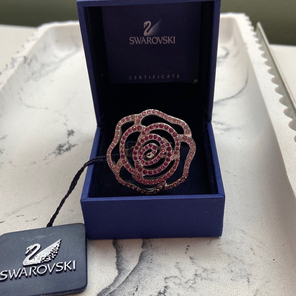Swarovski Disney Rose Ring with Pink Crystals from the Disney Collection
